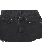 WRANGLER Womens Black Denim Cut-Off Shorts L W33 Frayed Hem Casual