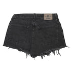 WRANGLER Womens Black Denim Cut-Off Shorts L W33 Frayed Hem Casual