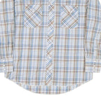 WRANGLER Mens Blue & Beige Check Shirt L Long Sleeve Western Casual Button