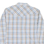 WRANGLER Mens Blue & Beige Check Shirt L Long Sleeve Western Casual Button