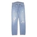 LEVI'S 501 Womens Jeans Blue Regular Straight Denim Light W28 L28 Distressed