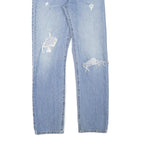LEVI'S 501 Womens Jeans Blue Regular Straight Denim Light W28 L28 Distressed