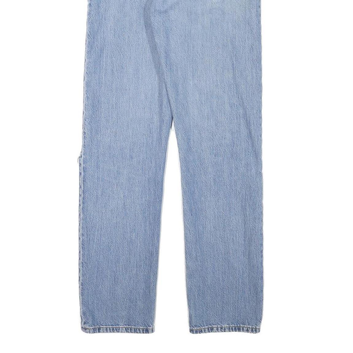 LEVI'S 501 Womens Jeans Blue Regular Straight Denim Light W28 L28 Distressed