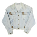 DRIVER Mens Light Blue Cotton Denim Jacket L Button Plain Casual Wear