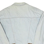 DRIVER Mens Light Blue Cotton Denim Jacket L Button Plain Casual Wear