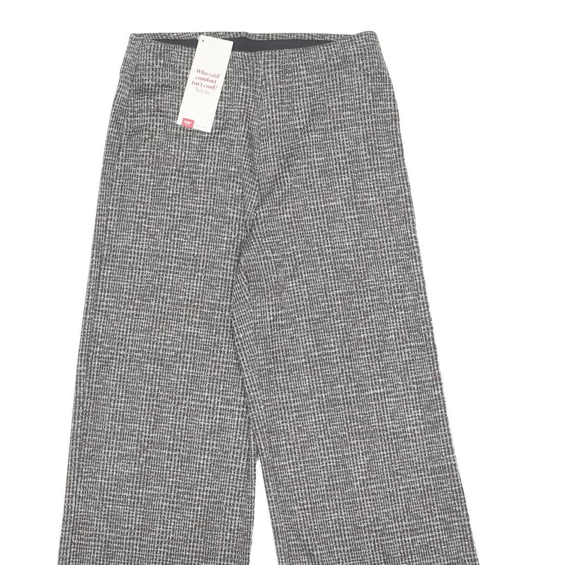 COTTON TRADERS Womens Polyester Blend Grey Relaxed Wide-Leg Trousers W28 L29