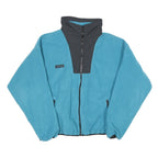 COLUMBIA Womens Blue Black Outdoor Jacket XL Polyester Zip Fleece Casual Warm