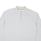 CARHARTT Mens Grey 1/4 Zip Sweatshirt 2XL Cotton Blend Pullover Workwear