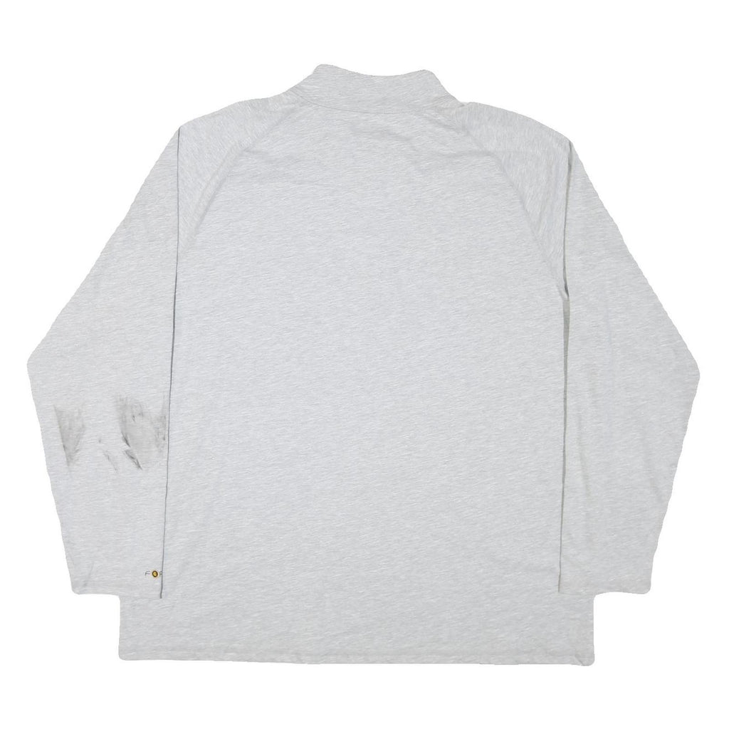 CARHARTT Mens Grey 1/4 Zip Sweatshirt 2XL Cotton Blend Pullover Workwear