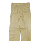 Womens Synthetic Beige Regular Fit Straight Leg Trousers W26 L28 Elegant Classic