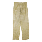 Womens Synthetic Beige Regular Fit Straight Leg Trousers W26 L28 Elegant Classic