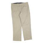 DICKIES Mens Regular Beige Cotton Blend Trousers W38 L32 Workwear Zip Closure