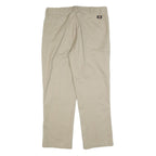 DICKIES Mens Regular Beige Cotton Blend Trousers W38 L32 Workwear Zip Closure