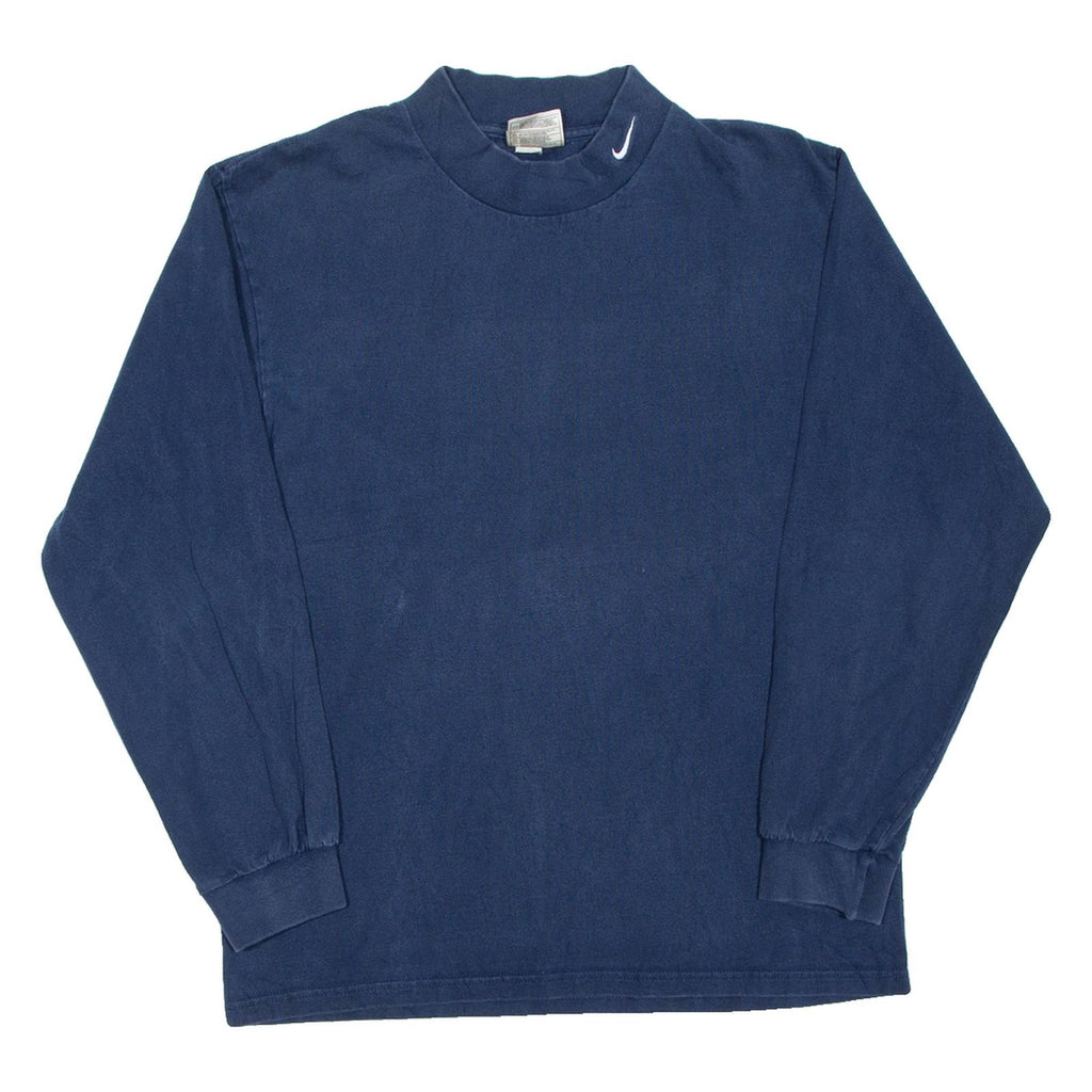 NIKE Mens T-Shirt Blue Long Sleeve M
