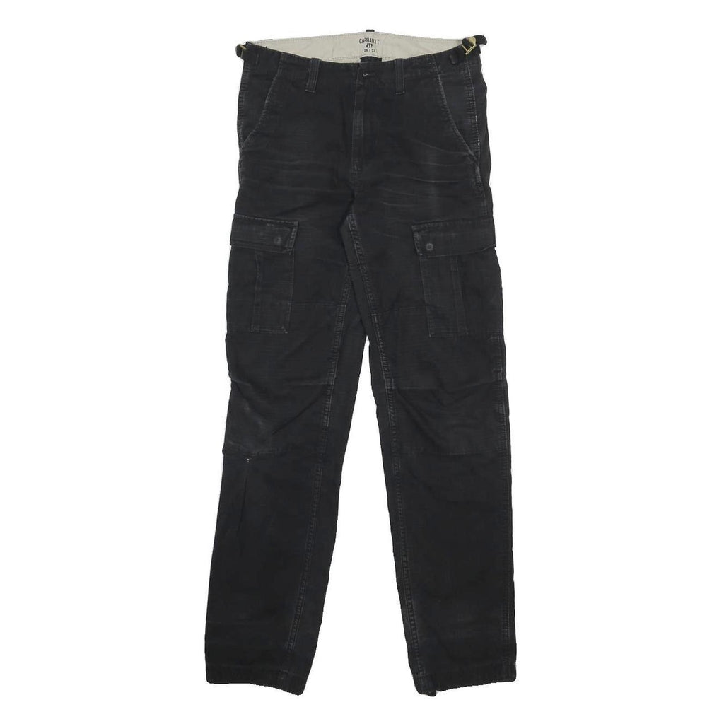 CARHARTT WIP Womens Cotton Black Regular Fit Cargo Trousers W26 L32