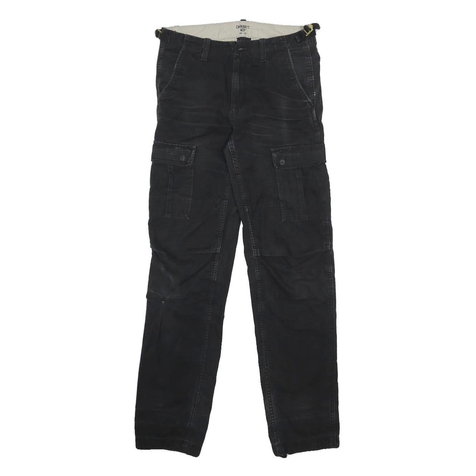 CARHARTT WIP Womens Cotton Black Regular Fit Cargo Trousers W26 L32