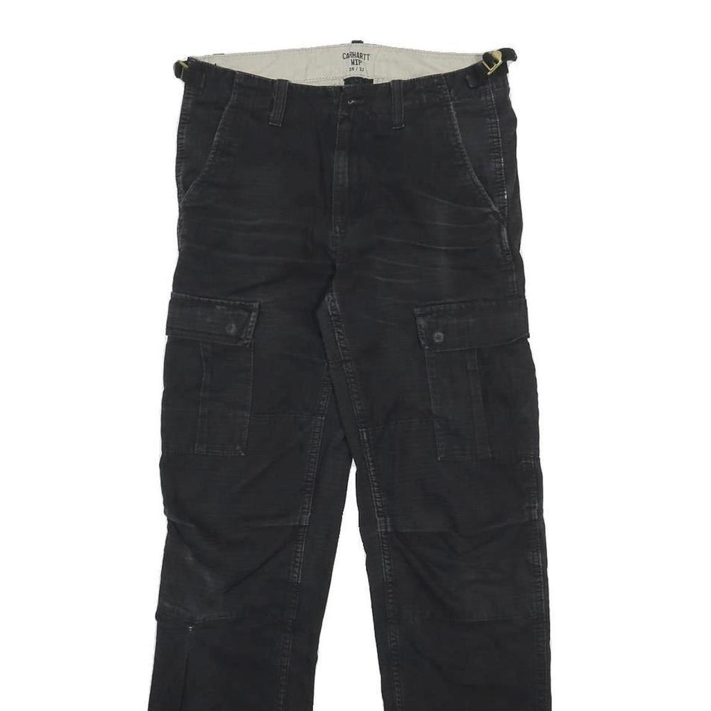 CARHARTT WIP Womens Cotton Black Regular Fit Cargo Trousers W26 L32