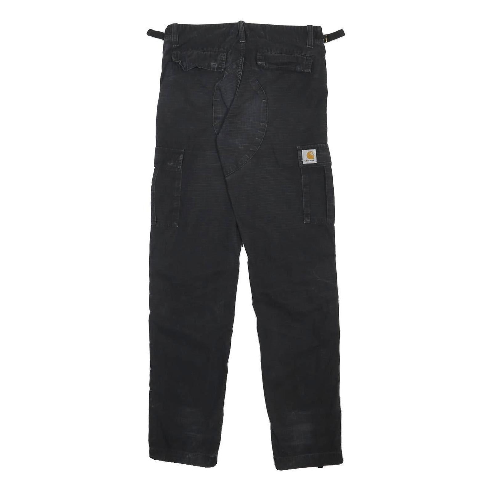 CARHARTT WIP Womens Cotton Black Regular Fit Cargo Trousers W26 L32