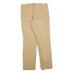 CARHARTT Mens Cotton Blend Beige Relaxed Straight Trousers W32 L32 Workwear