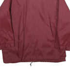 SCHOLASTIC WEAR Mens Maroon Nylon Button Jacket L Plain Lightweight Casual