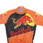 RED BULL Mens Orange & Black Cycling Jersey 2XL Short Sleeve Collared Zip
