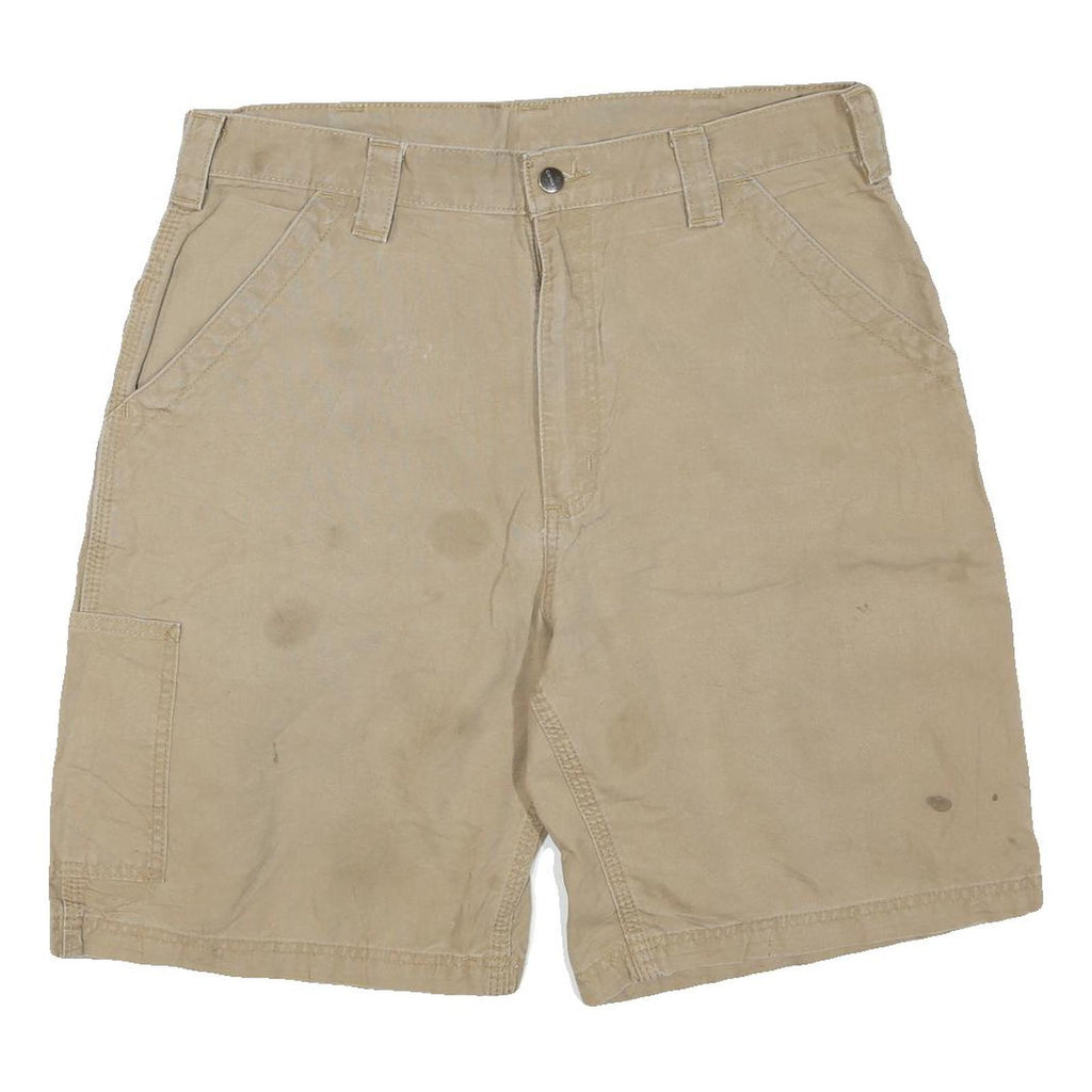 CARHARTT Mens Shorts Beige Casual L W36 Cotton Blend Workwear Relaxed Fit