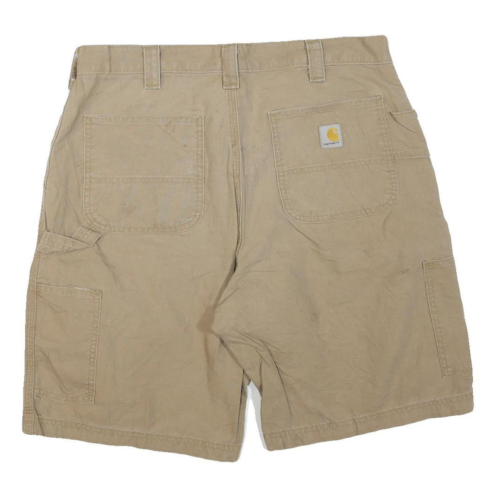 CARHARTT Mens Shorts Beige Casual L W36 Cotton Blend Workwear Relaxed Fit