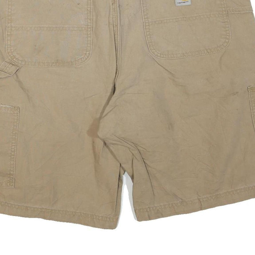 CARHARTT Mens Shorts Beige Casual L W36 Cotton Blend Workwear Relaxed Fit