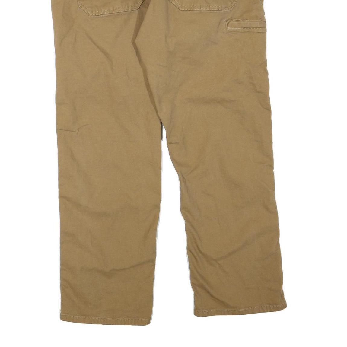 DICKIES Mens Regular Fit Beige Cotton Blend Zip Jeans W36 L29 Casual Workwear