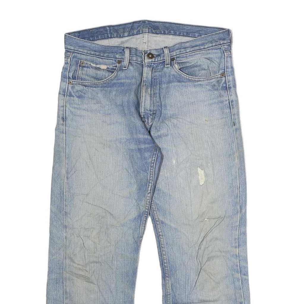 DICKIES Mens Slim Light Blue Cotton Denim Jeans W34 L32 Zip Classic Fit Workwear