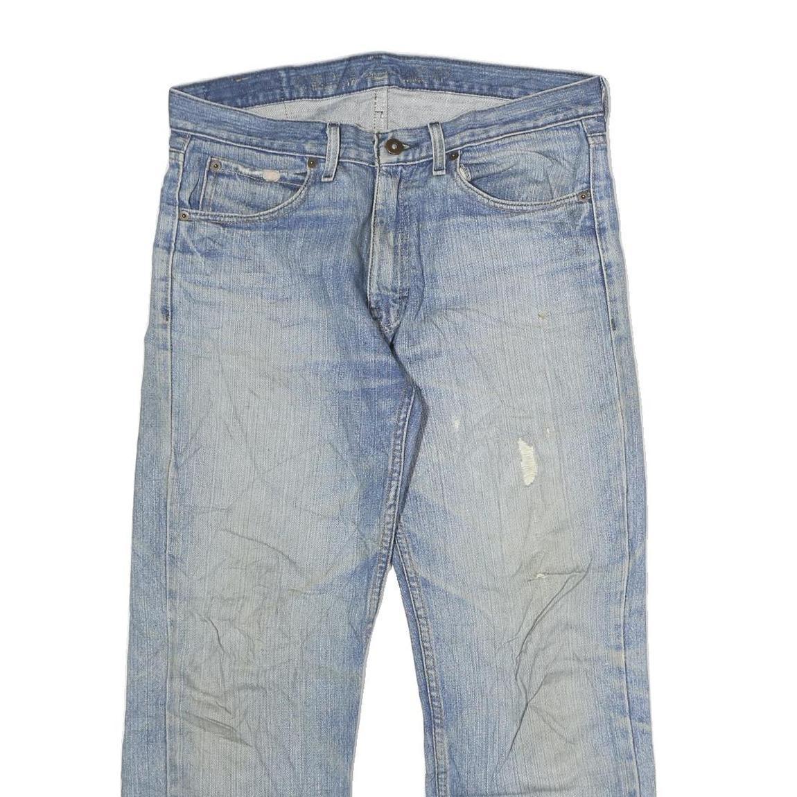 DICKIES Mens Slim Light Blue Cotton Denim Jeans W34 L32 Zip Classic Fit Workwear