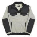ATRIUM Mens Grey & Black Pullover Jacket XL Polyester Blend Contrast Panels Zip