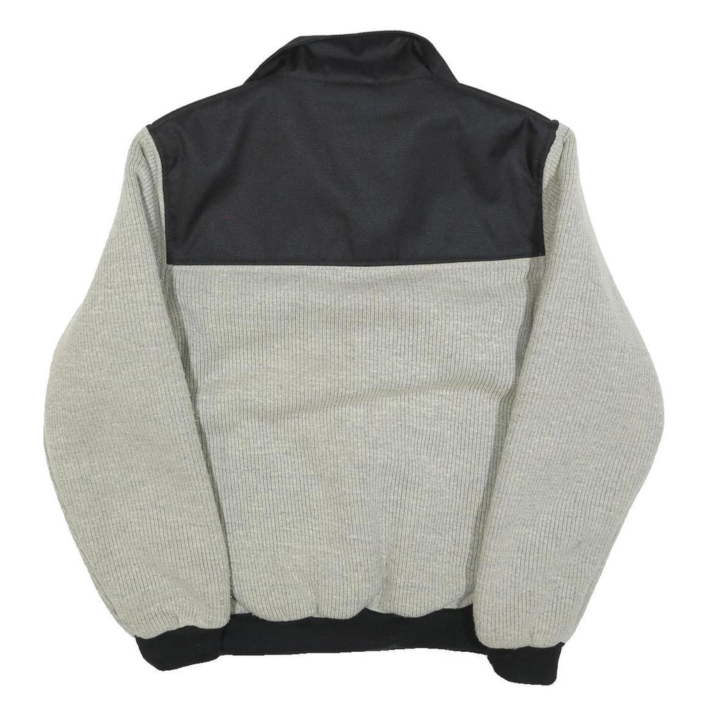 ATRIUM Mens Grey & Black Pullover Jacket XL Polyester Blend Contrast Panels Zip