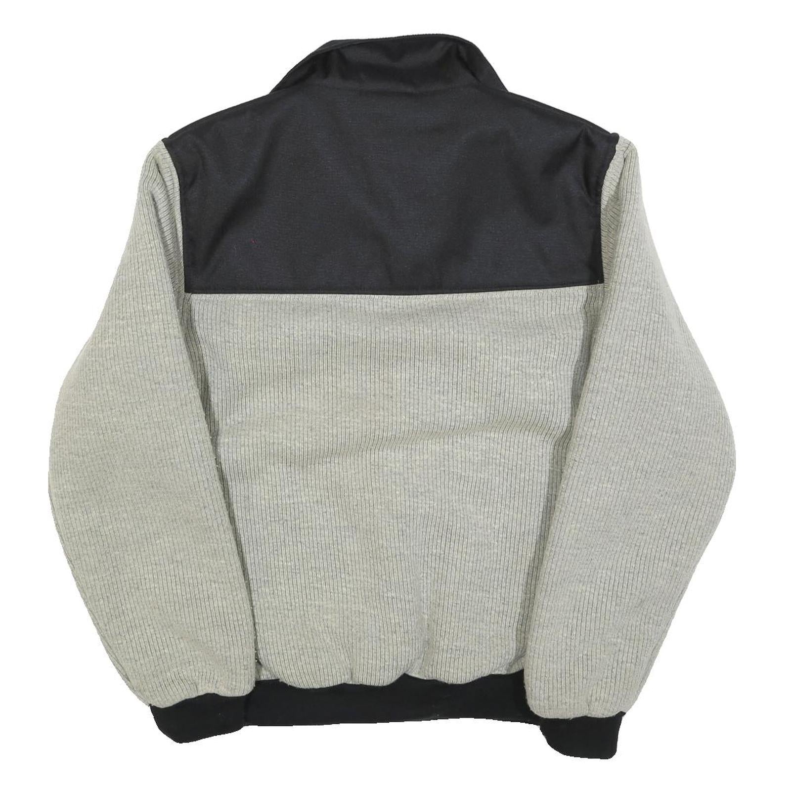ATRIUM Mens Grey & Black Pullover Jacket XL Polyester Blend Contrast Panels Zip