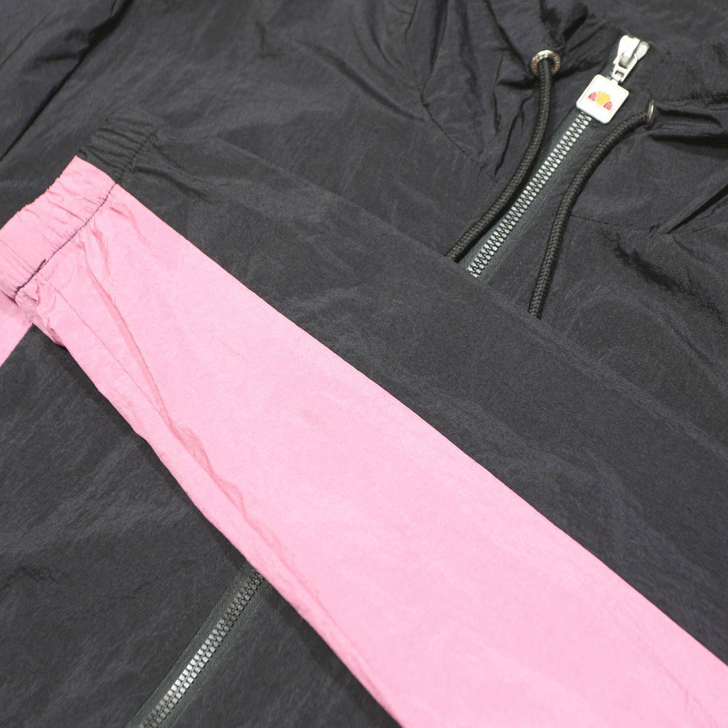 ELLESSE Womens Black & Pink Lightweight Zip Jacket S Polyamide Colourblock