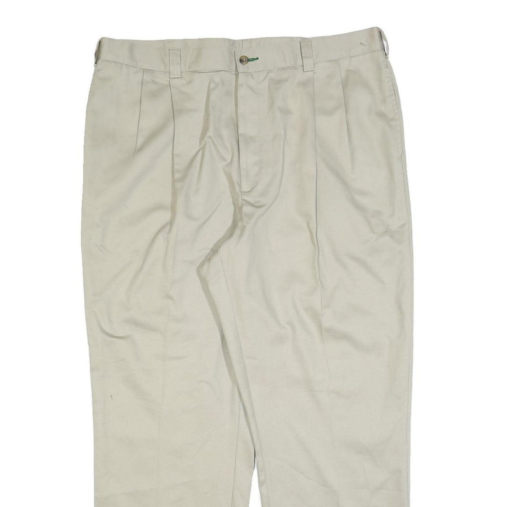 TOMMY HILFIGER Mens Beige Cotton Blend Regular Fit Straight Leg Trousers W40 L30