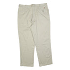 TOMMY HILFIGER Mens Beige Cotton Blend Regular Fit Straight Leg Trousers W40 L30