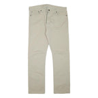 LEVI'S Mens Cotton Blend Beige Regular Straight Trousers W35 L30 Classic Zip