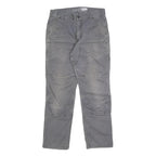 CARHARTT Mens Cotton Blend Grey Relaxed Fit Straight Leg Trousers W28 L30 Casual