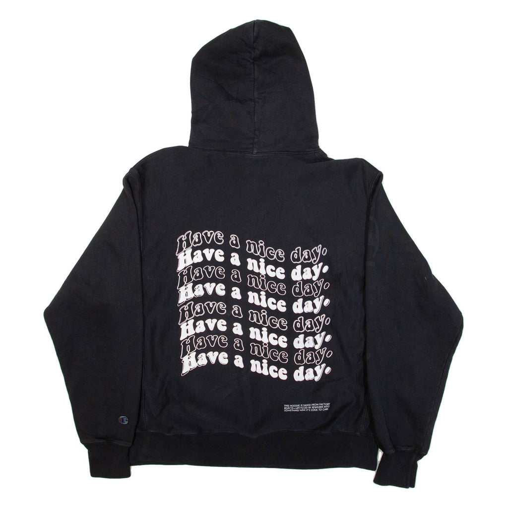 CHAMPION REVERSE WEAVE Womens Black Hoodie L