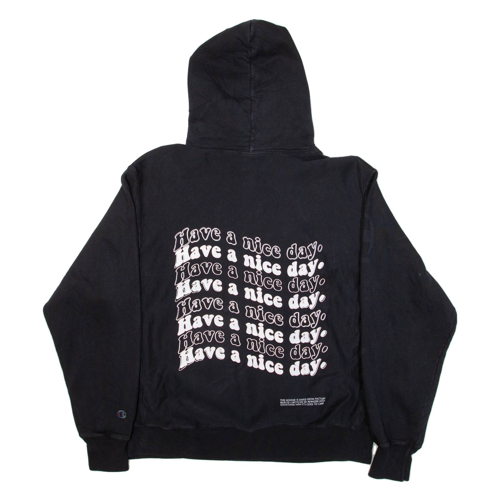 CHAMPION REVERSE WEAVE Womens Black Hoodie L