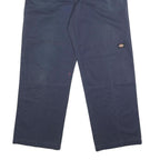 DICKIES Mens Cotton Blend Navy Loose Fit Straight Leg Trousers W36 L32 Workwear