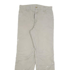CARHARTT Mens Cotton Blend Beige Regular Fit Straight Trousers W34 L32 Workwear