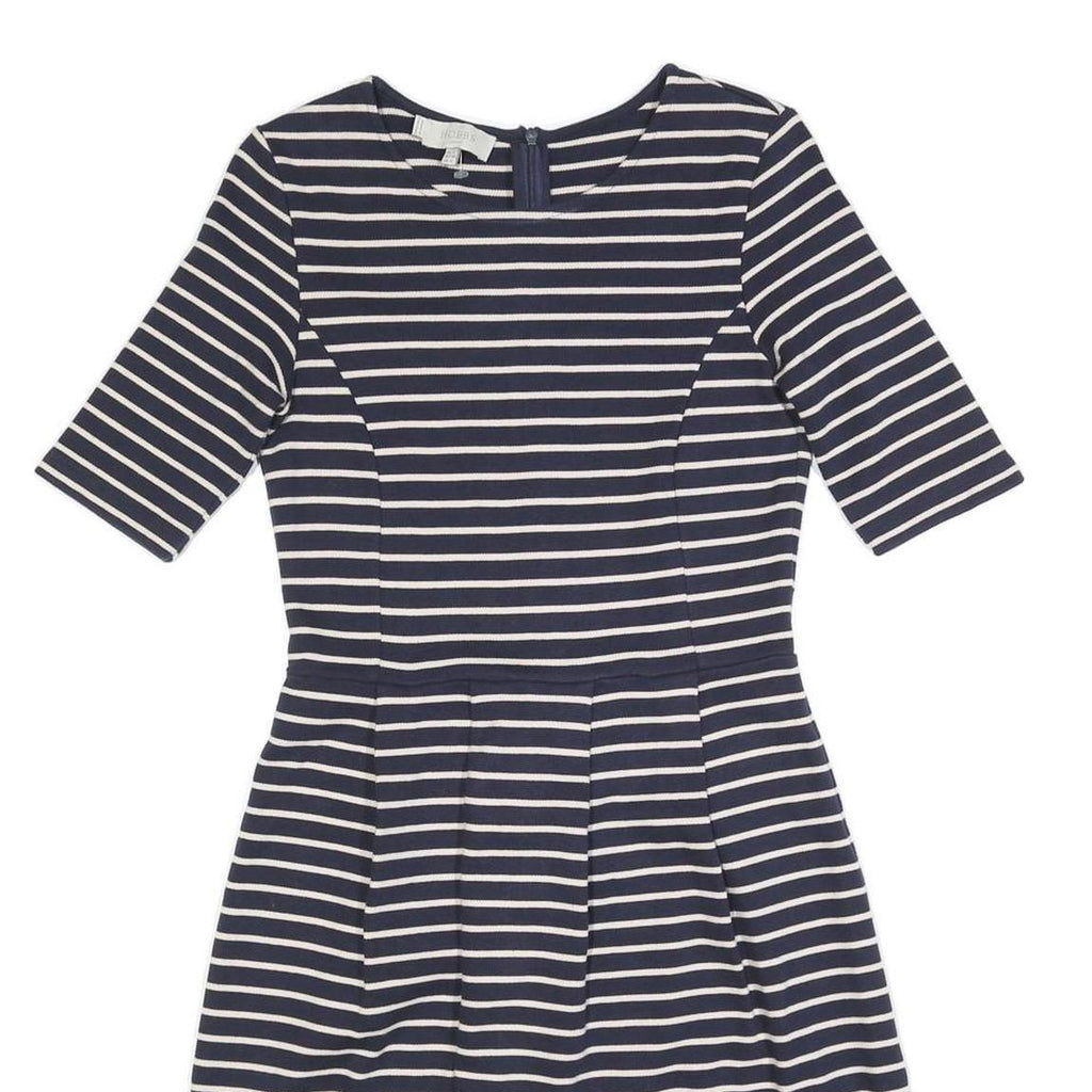HOBBS LONDON Womens Navy & White Striped Day Jersey Dress Short Sleeve UK 8