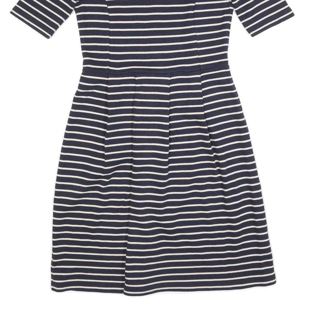 HOBBS LONDON Womens Navy & White Striped Day Jersey Dress Short Sleeve UK 8