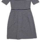 HOBBS LONDON Womens Navy & White Striped Day Jersey Dress Short Sleeve UK 8