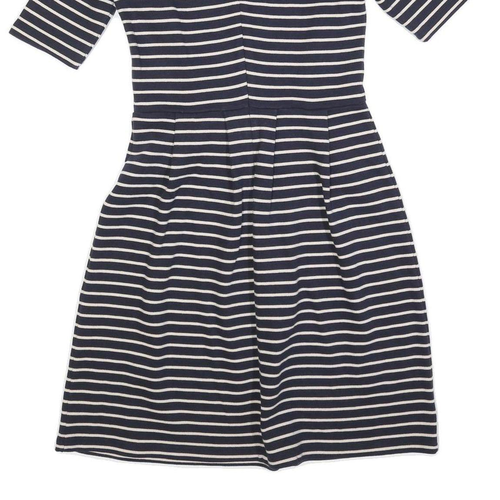 HOBBS LONDON Womens Navy & White Striped Day Jersey Dress Short Sleeve UK 8