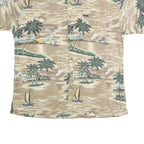CHAPS RALPH LAUREN Mens Beige Hawaiian Shirt XL Cotton Blend Tropical Print