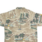 CHAPS RALPH LAUREN Mens Beige Hawaiian Shirt XL Cotton Blend Tropical Print