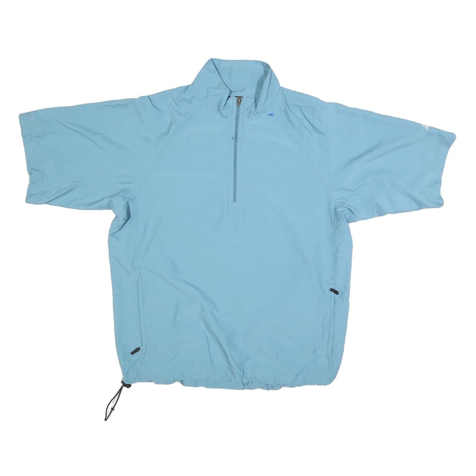 ADIDAS Mens Blue Athletic Jacket M Polyester Short Sleeve Zip Up Casual